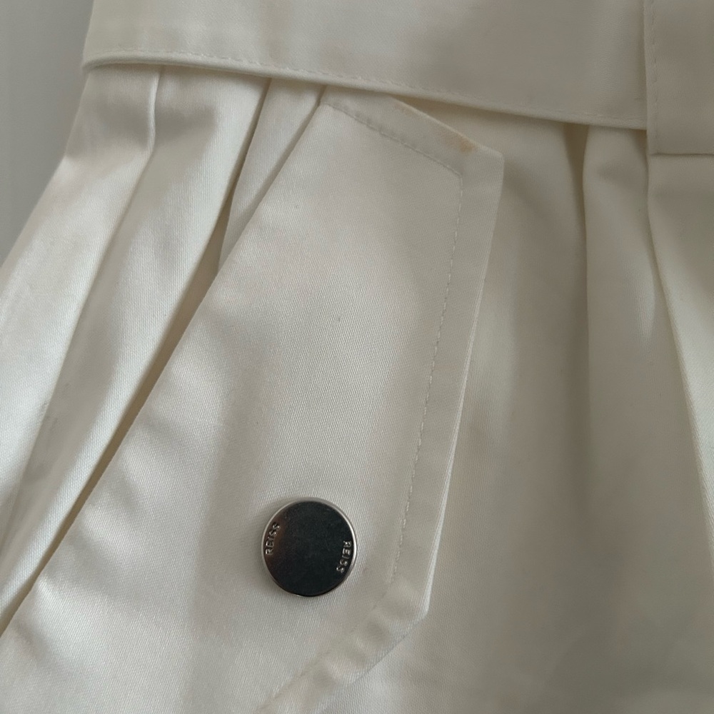 Reiss Ivory High-Waist Tie-Belt Shorts - Picture 4 of 9